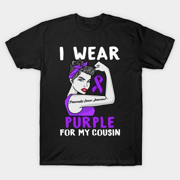 I Wear Purple - Pancreatic Cancer Awareness T-Shirt by biNutz